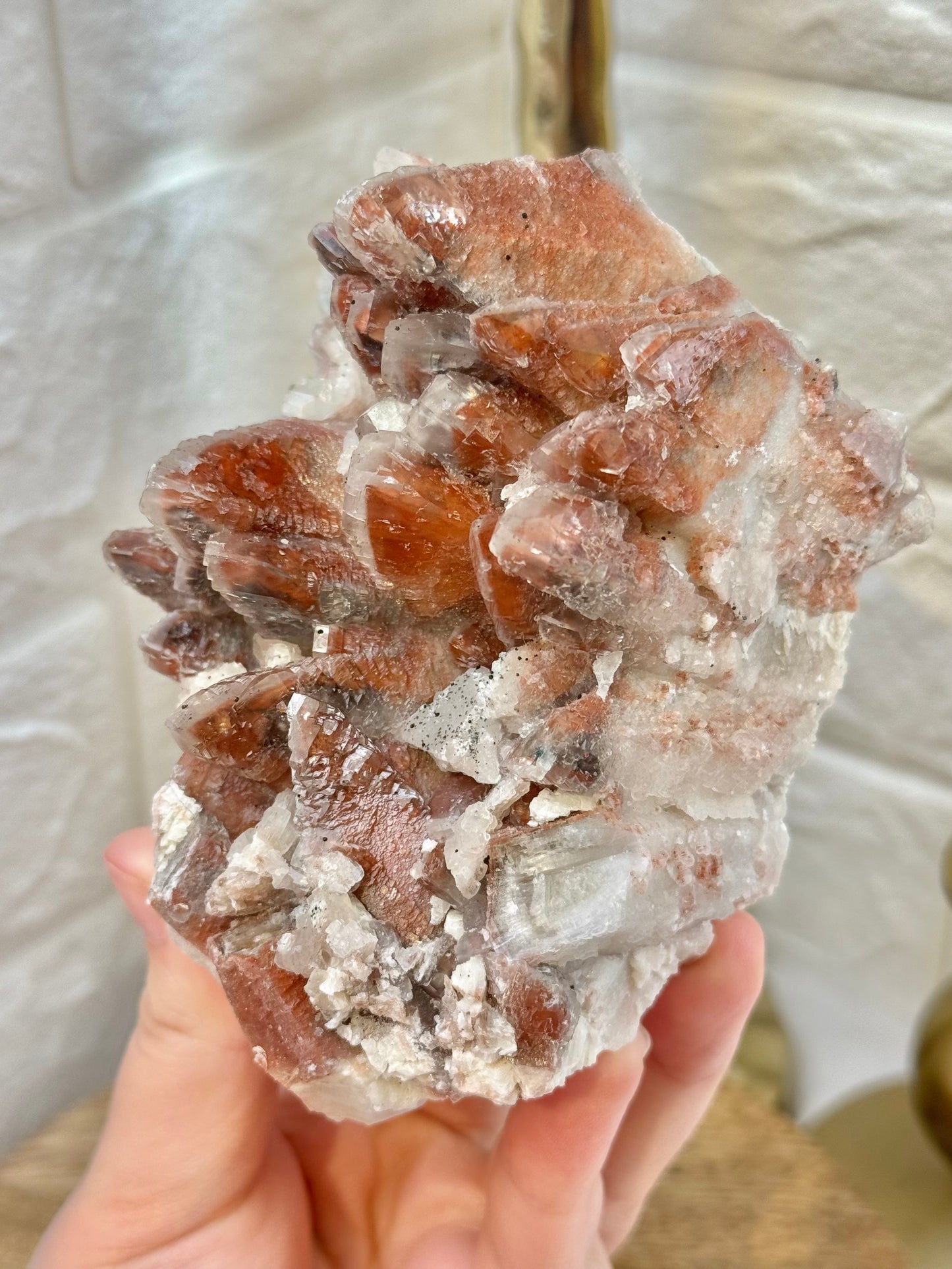 Stunning dogtooth hematite calcite with pyrite from China