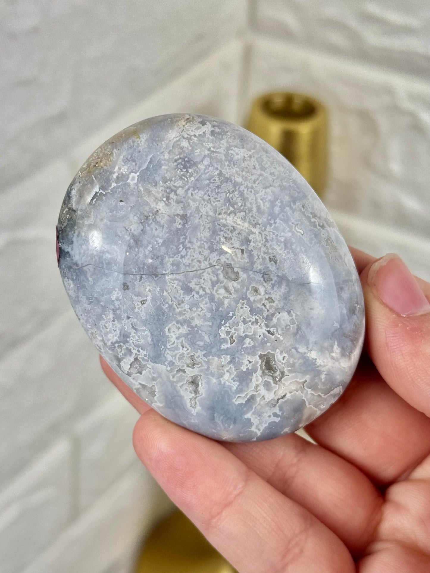 You pick! Blue plum agate palm stones from Indonesia