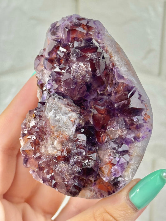 You pick! Incredible elestial amethyst with hematite from India