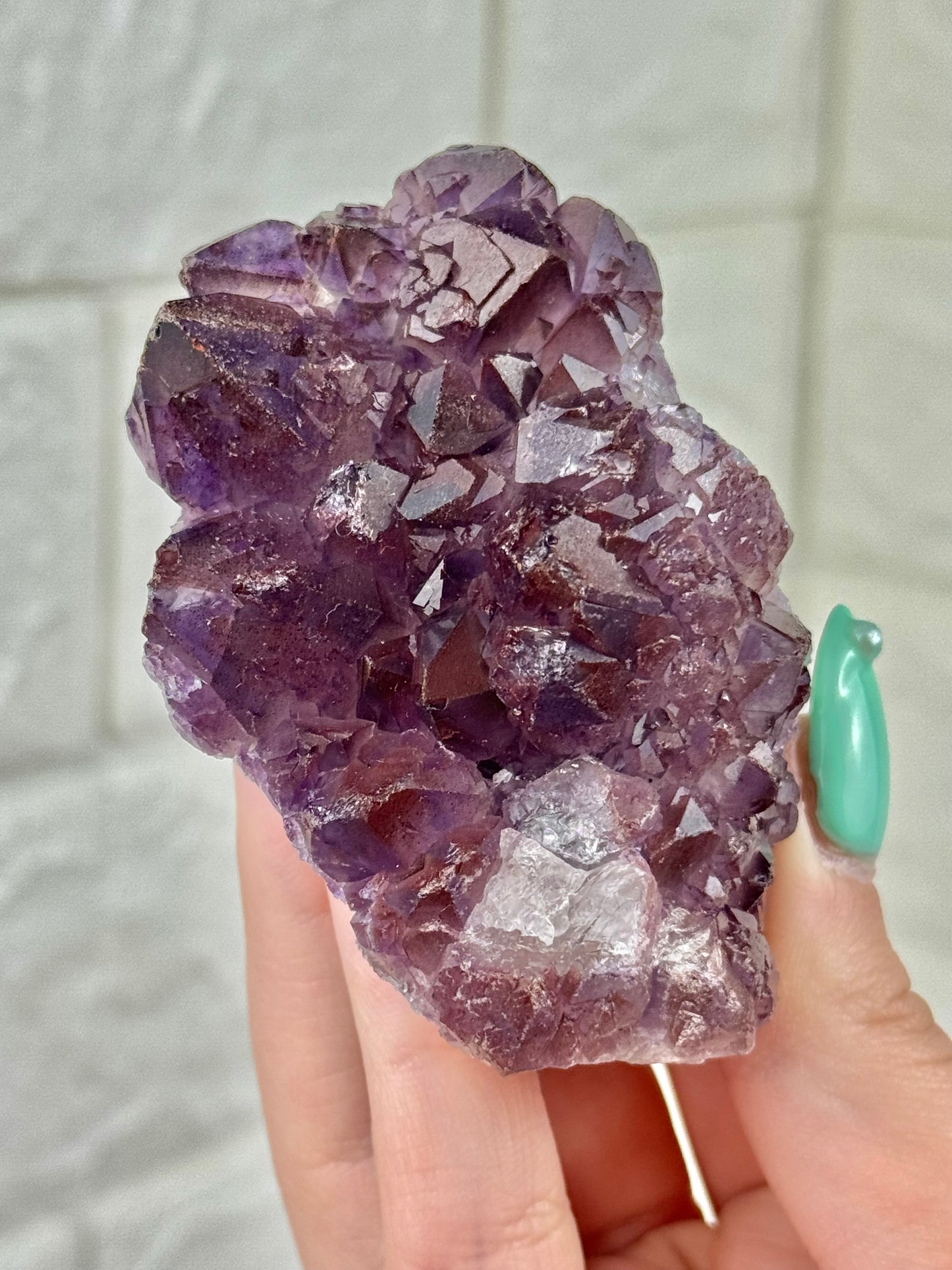 You pick! Stunning elestial amethyst with hematite from India