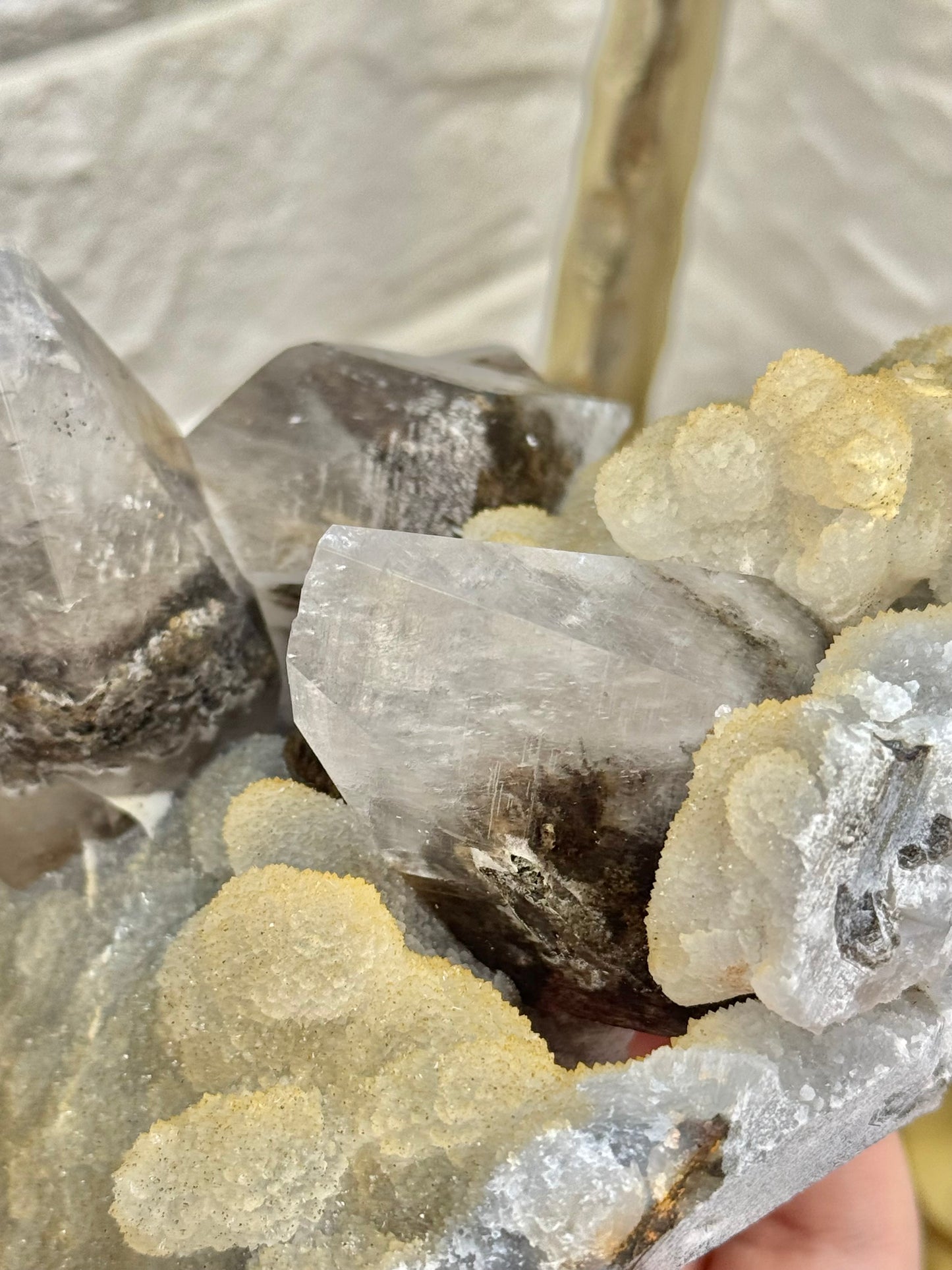 Amazing statement dendritic “spar” dogtooth calcite w/ quartz from Fujian Province, China