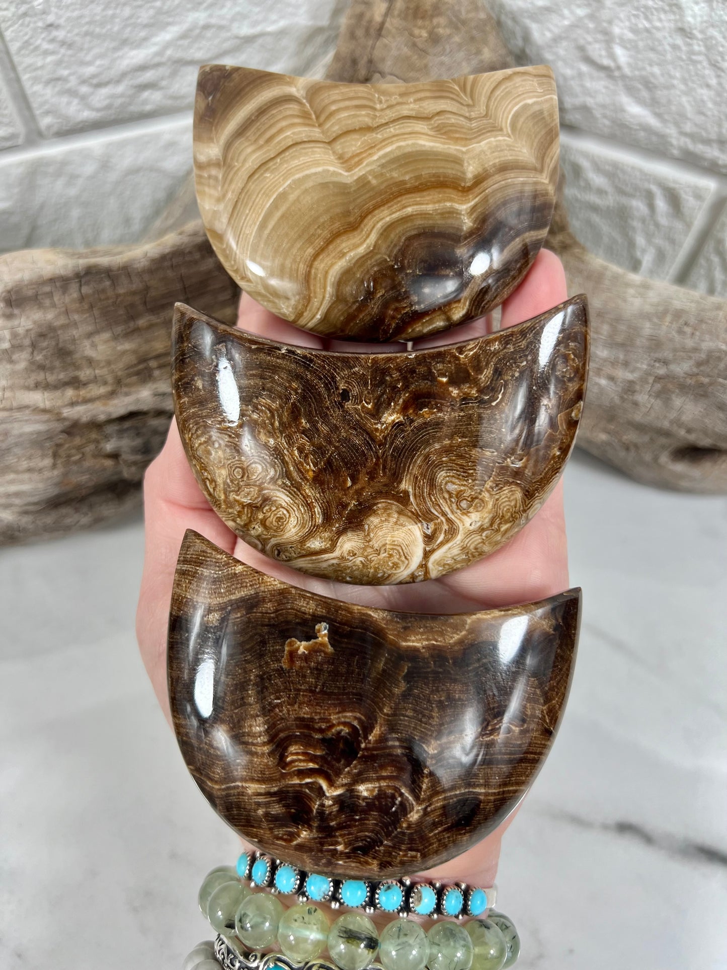 1 chocolate calcite moon