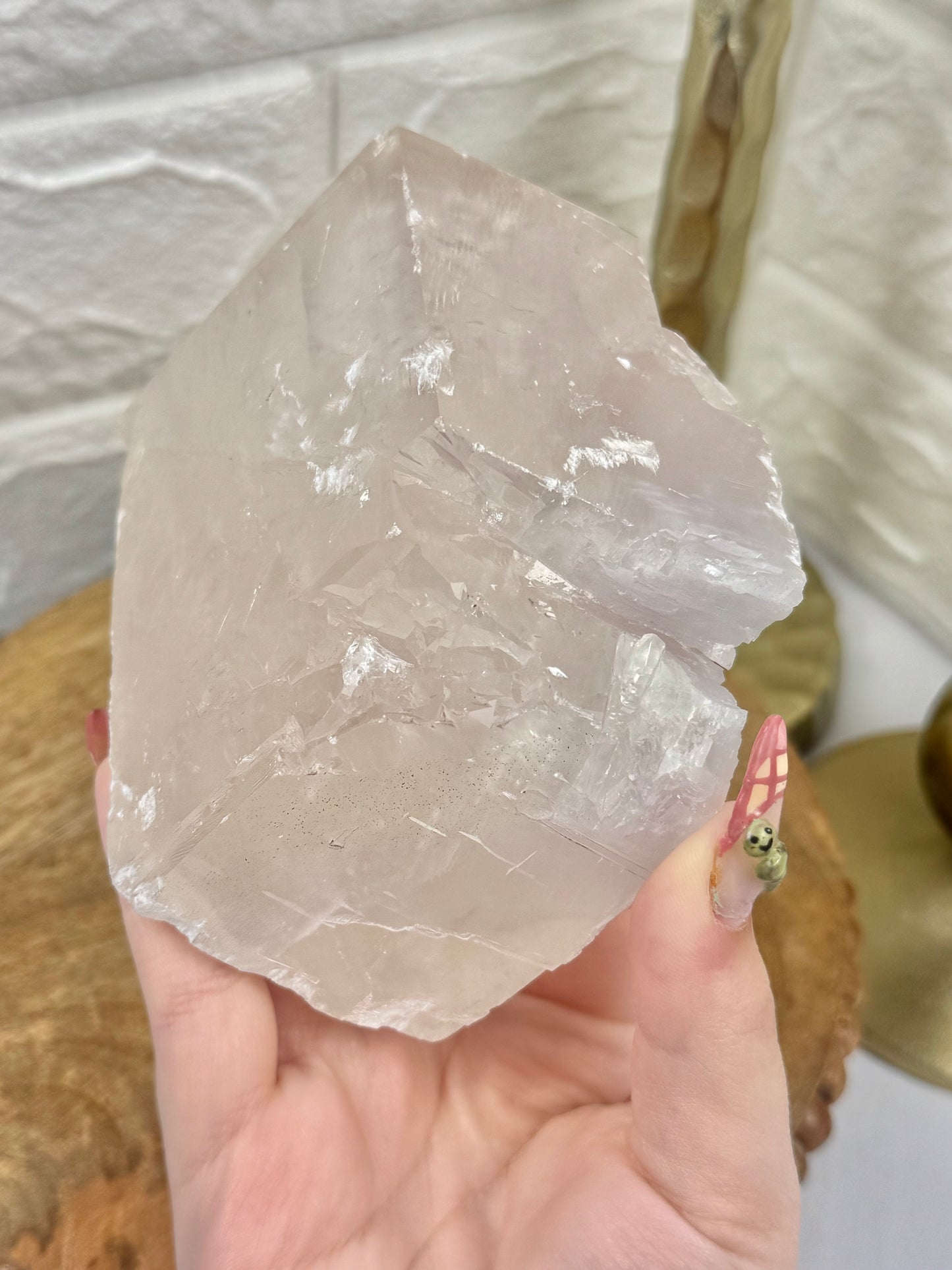 Pale yellow/ purple balmat calcite from the Empire Zinc Mine, New York