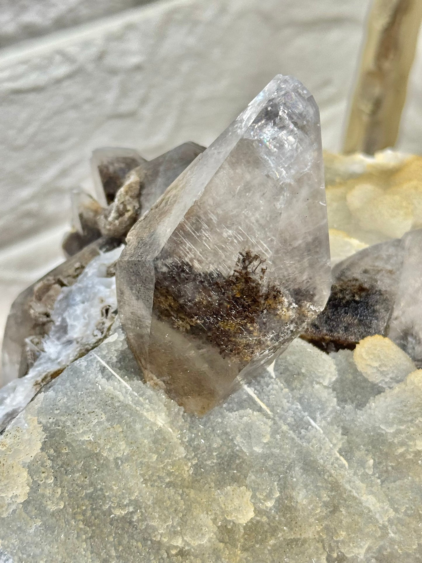 Amazing statement dendritic “spar” dogtooth calcite w/ quartz from Fujian Province, China