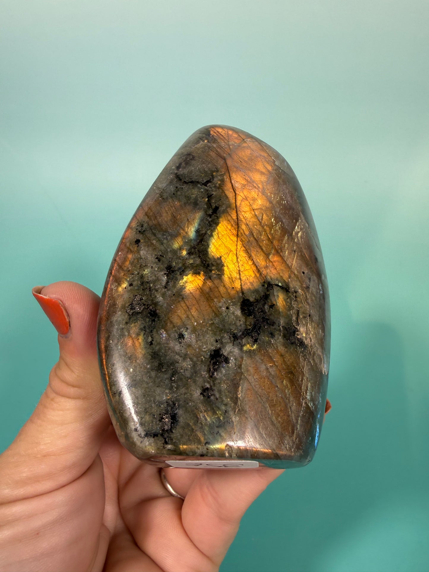 Tangerine flash labradorite Freeform E