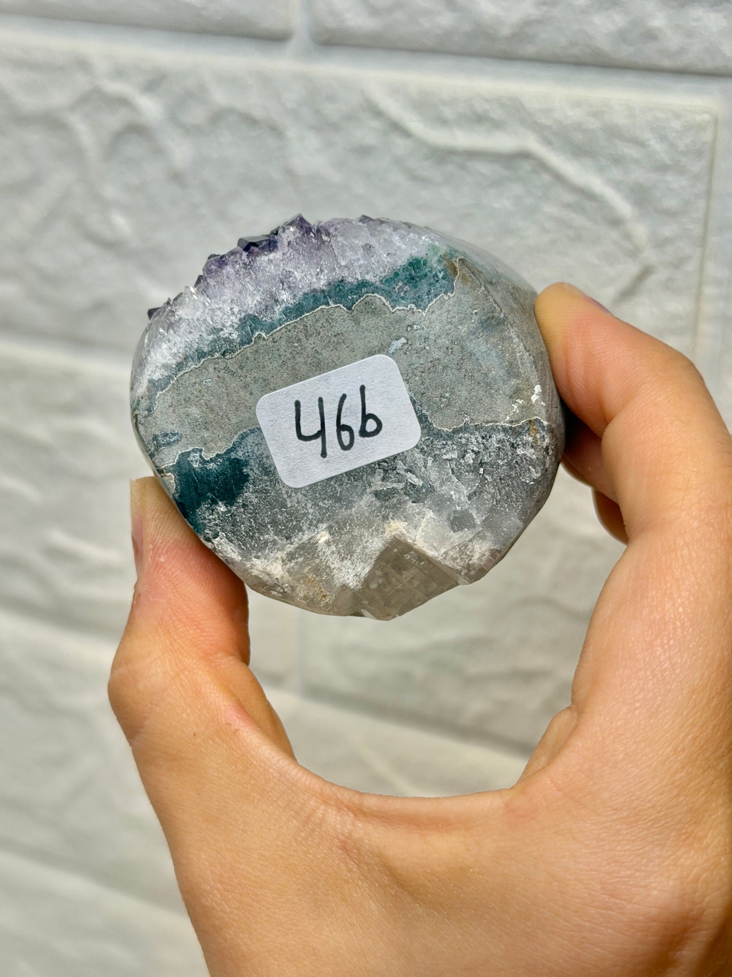 Amazing purple Uruguay amethyst with calcite B