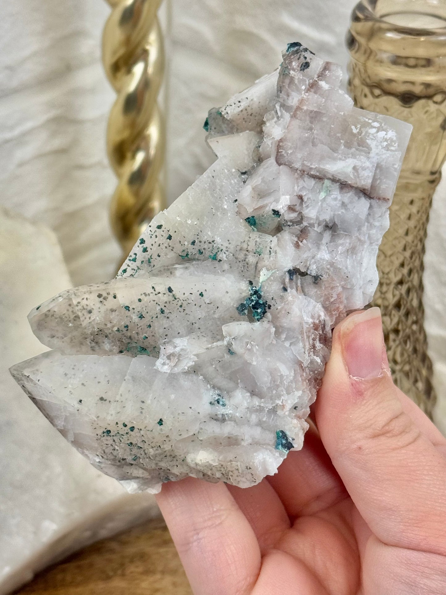 You pick! Malachite x calcite from hunan Changning shuikoushan, China