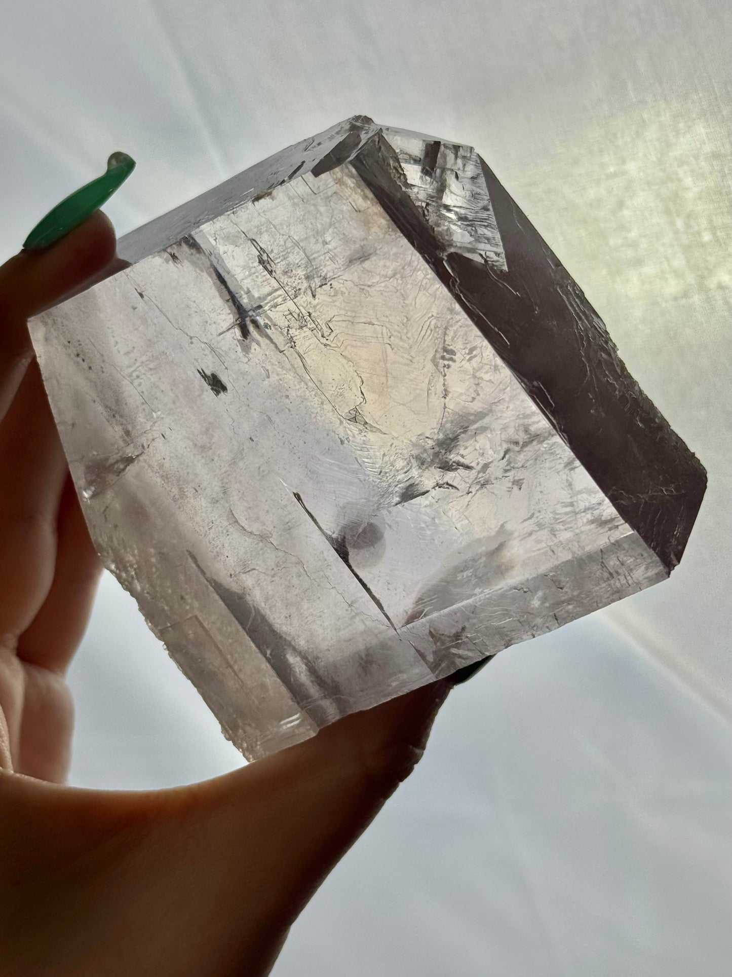 Beautiful purple clear balmat calcite from the Empire State zinc mine, New York
