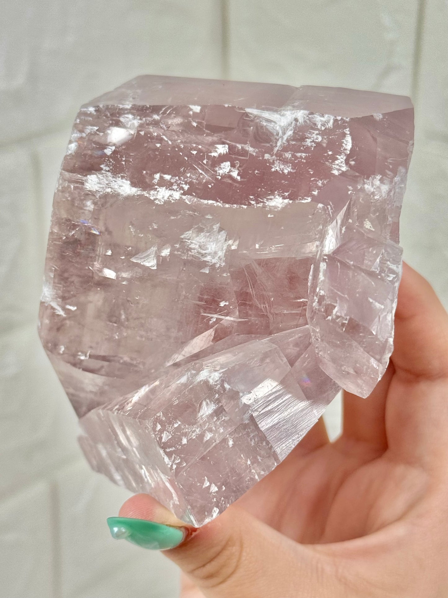 Rainbow filled purple balmat calcite from the Empire State zinc mine, New York