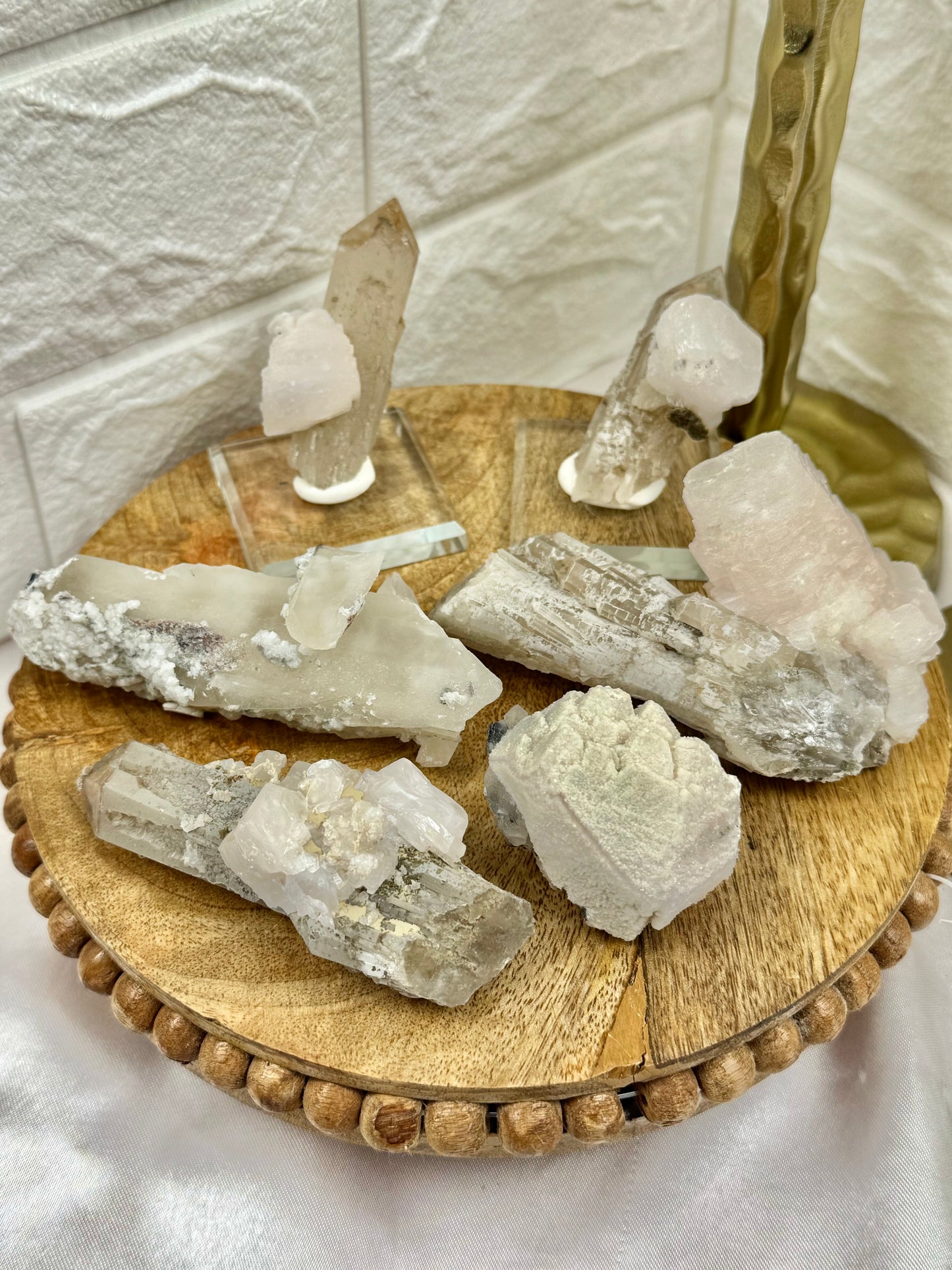 You pick! Cherry blossom calcite on quartz from China