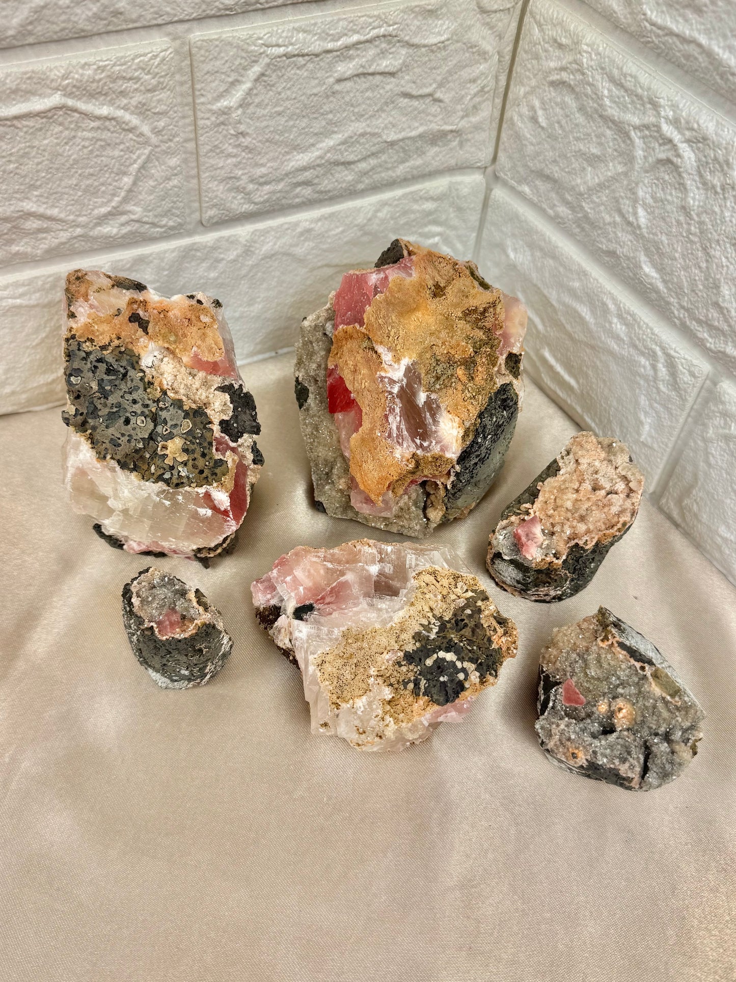 You pick! Moldy raspberry calcite from India