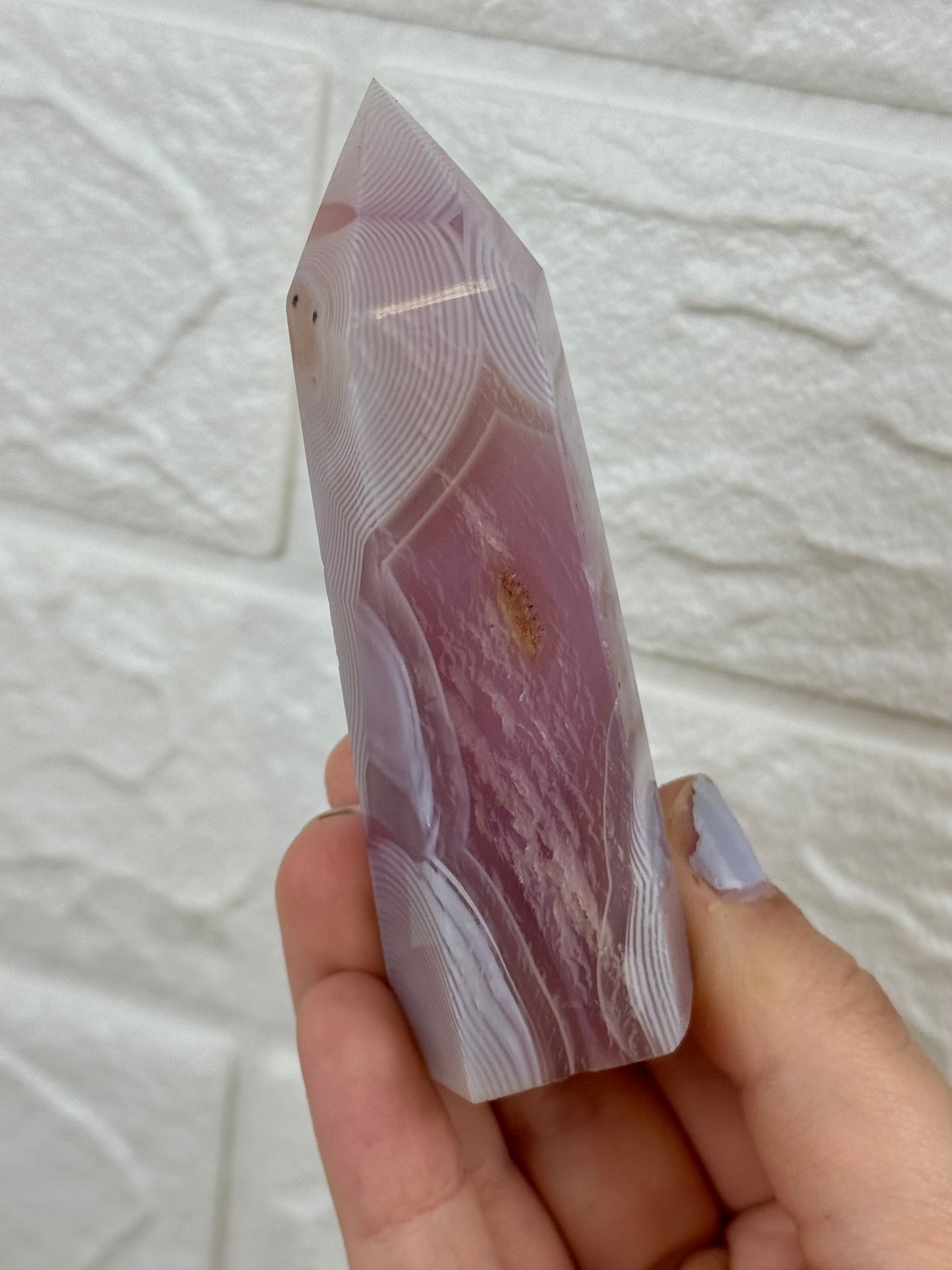 You pick! Heated pink jelly agate towers