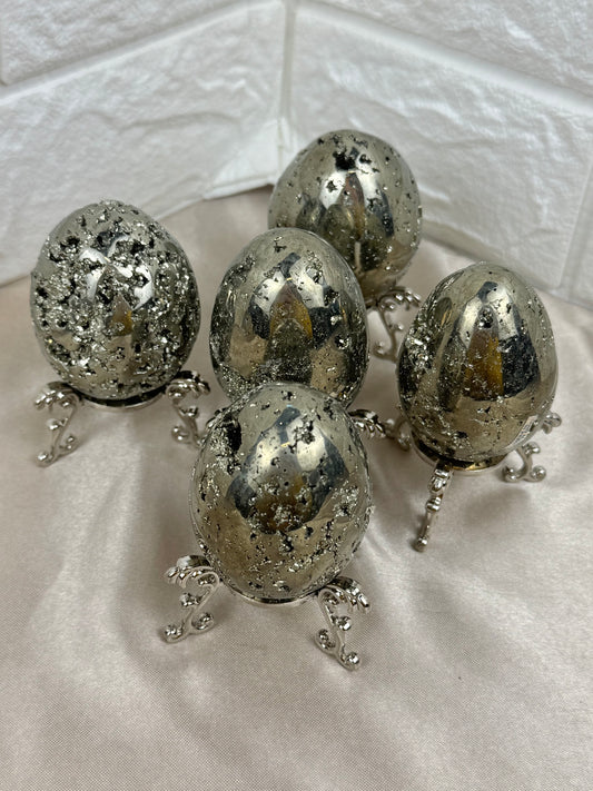 1 Druzy pyrite egg from Peru