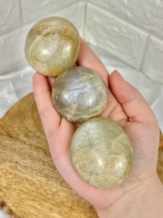 1 flashy sage moonstone palm stone