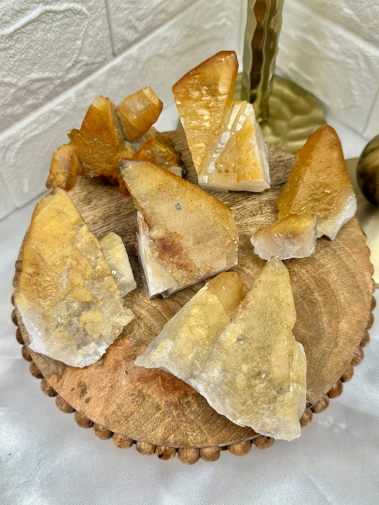 You pick! Naturally iridescent golden calcite from Hunan China