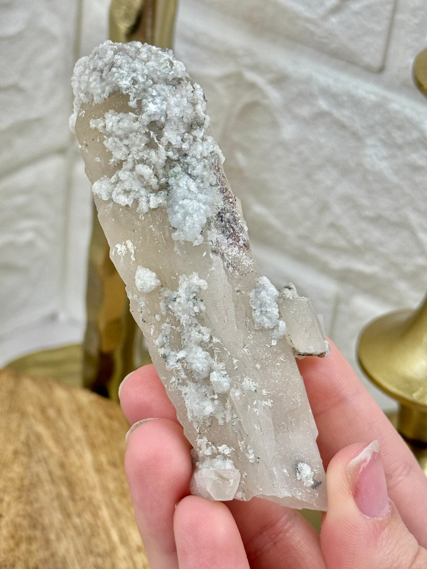 You pick! Cherry blossom calcite on quartz from China