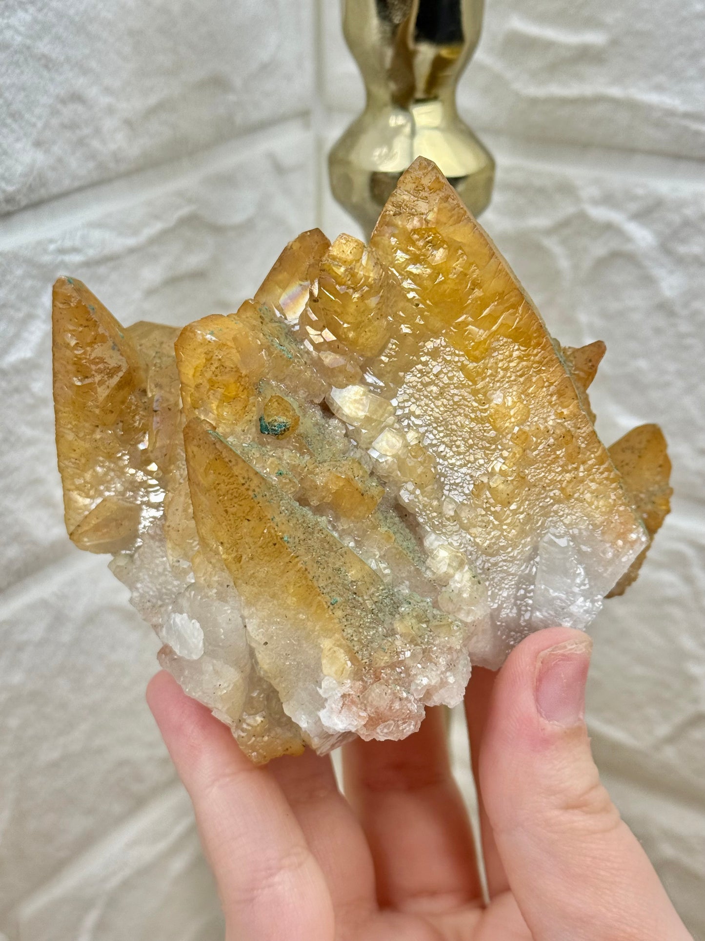 You pick! Naturally iridescent golden calcite from Hunan China