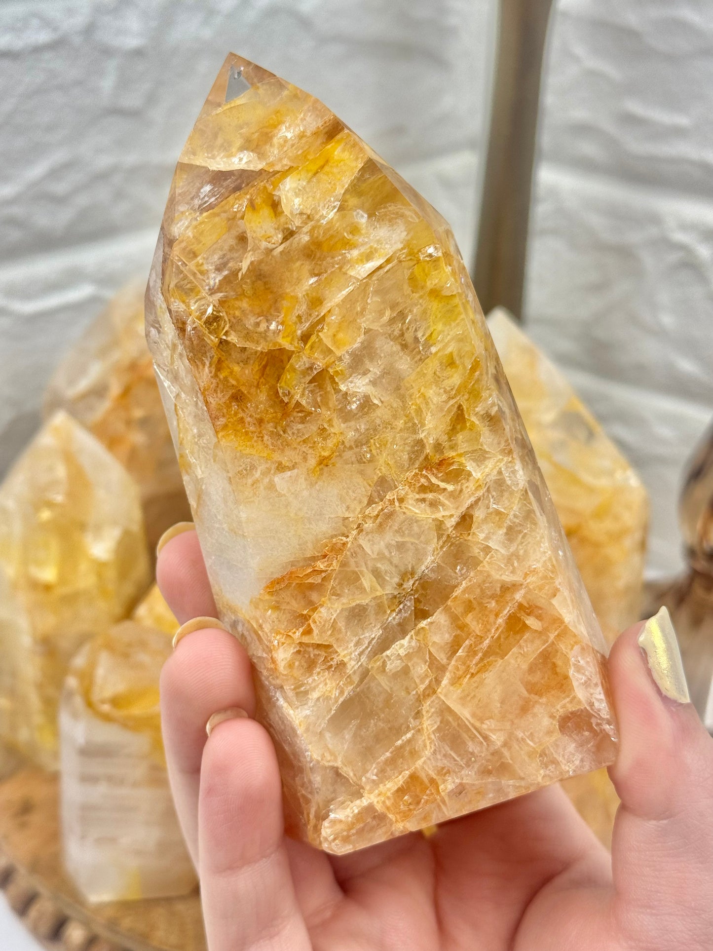 You pick! Golden healer towers (some with pyrite inclusions) from Brazil