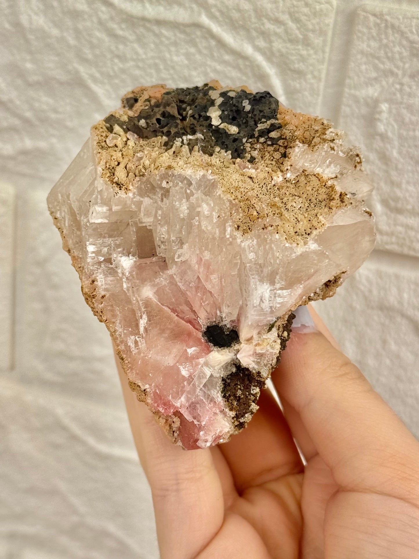 You pick! Moldy raspberry calcite from India