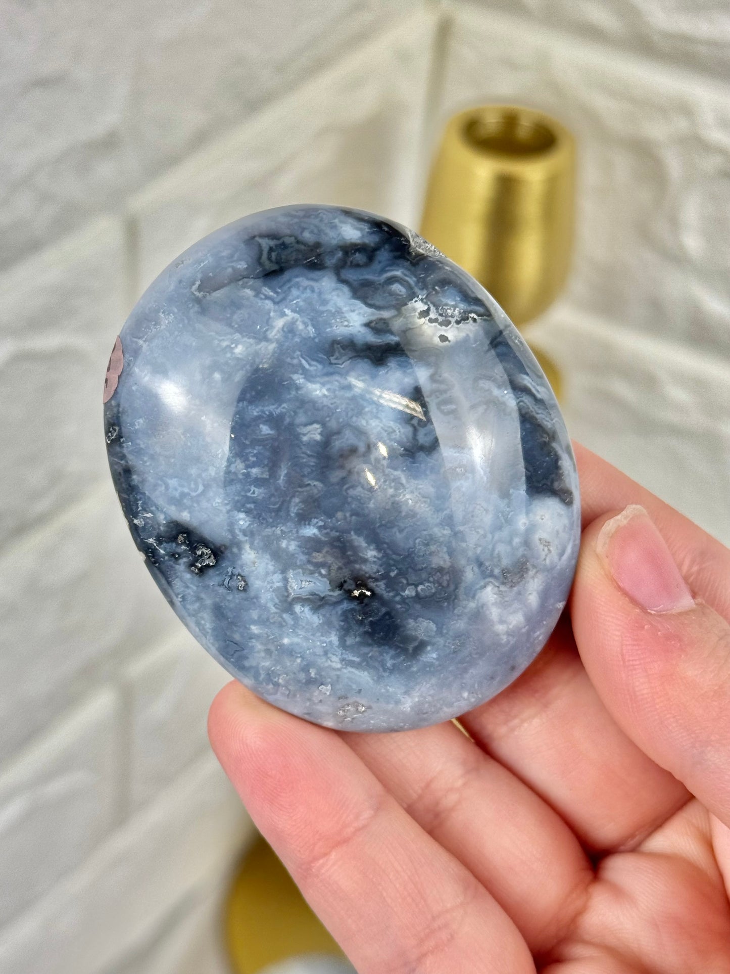 You pick! Blue plum agate palm stones from Indonesia