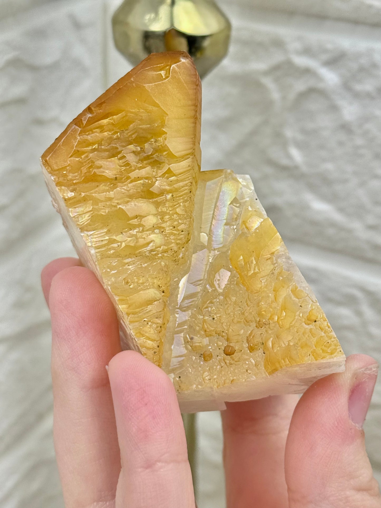 You pick! Naturally iridescent golden calcite from Hunan China