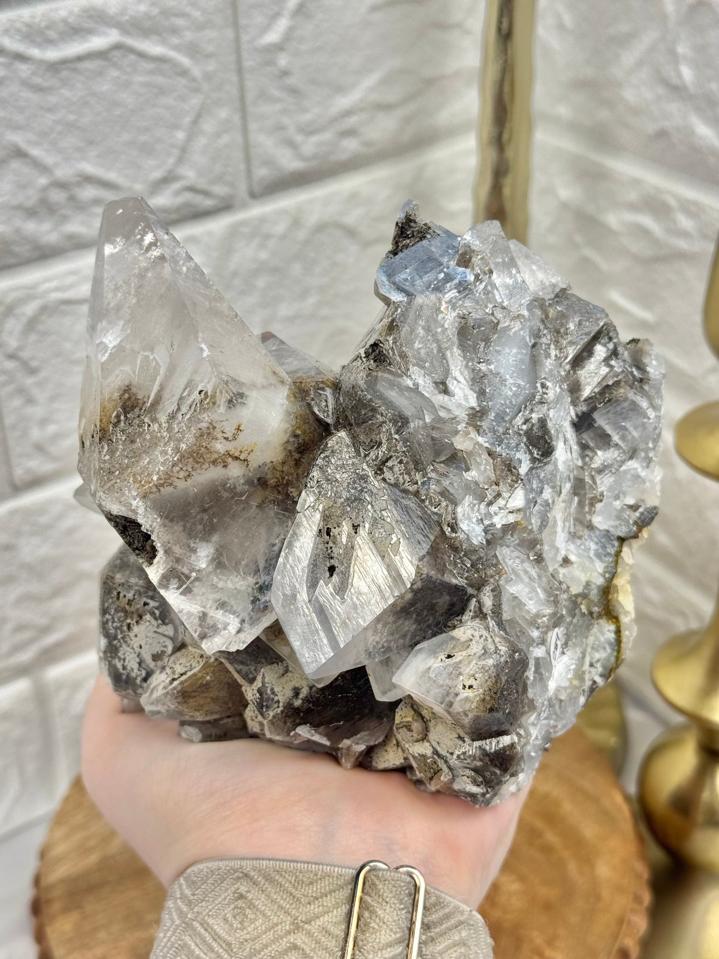 Amazing statement dendritic “spar” dogtooth calcite w/ quartz from Fujian Province, China