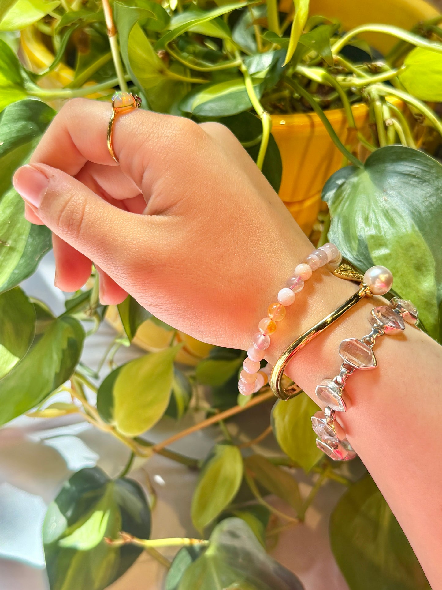 6mm Flower Agate bracelet