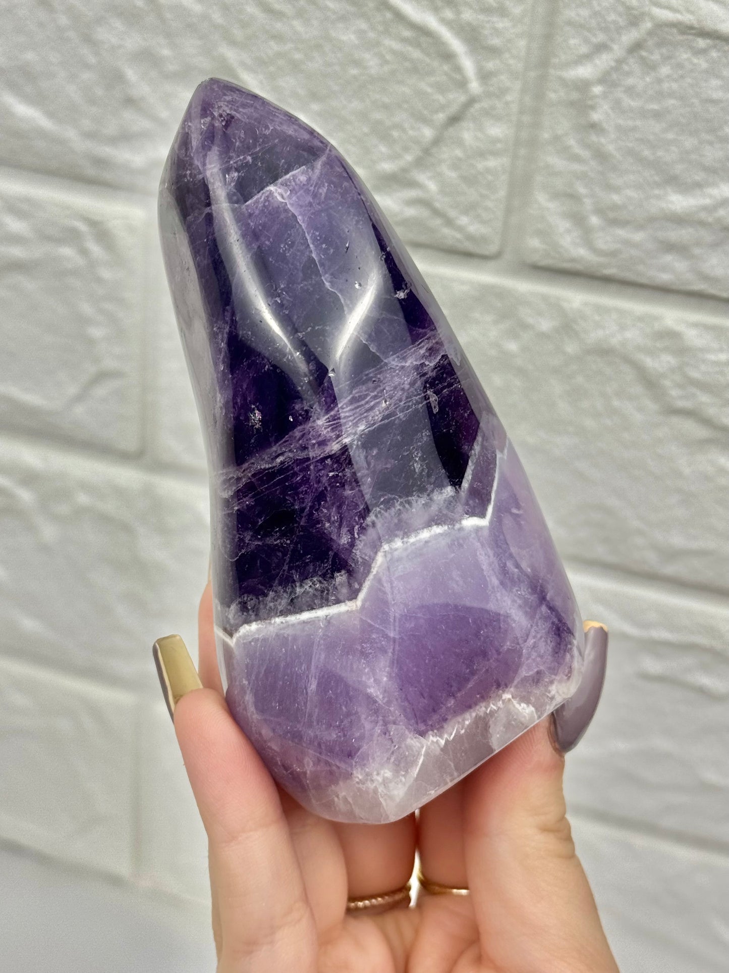 You pick! Chevron amethyst Freeform’s from Brazil