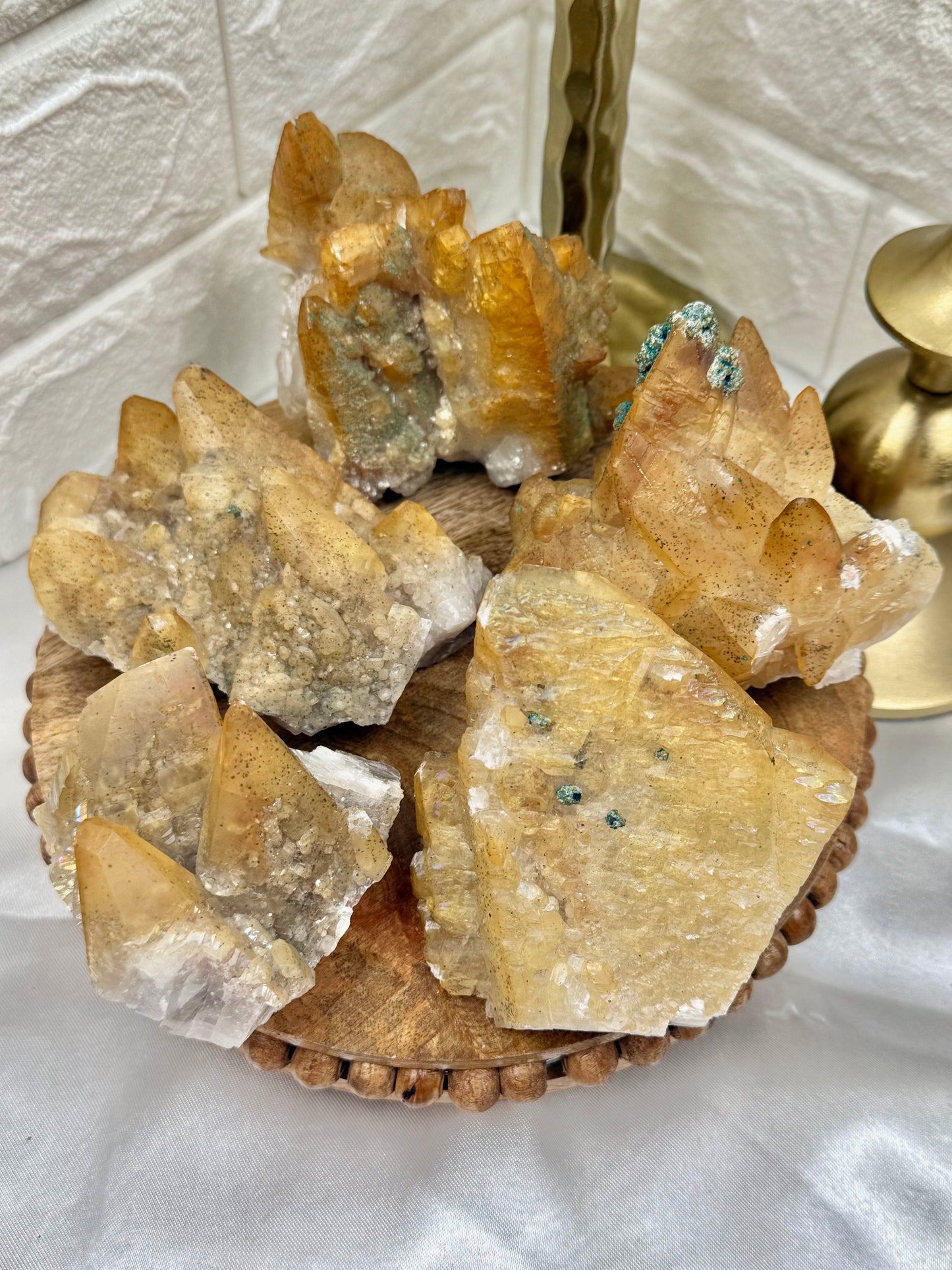 You pick! Naturally iridescent golden calcite from Hunan China
