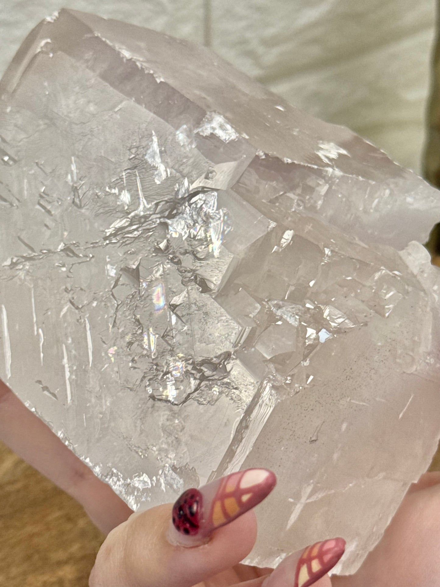 Pale yellow/ purple balmat calcite from the Empire Zinc Mine, New York