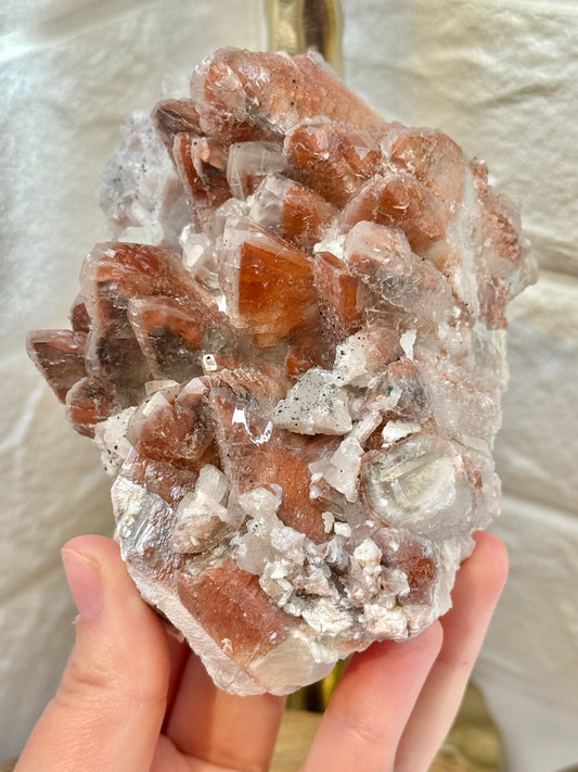 Stunning dogtooth hematite calcite with pyrite from China