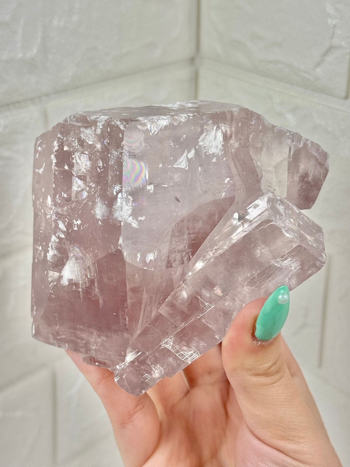 Rainbow filled purple balmat calcite from the Empire State zinc mine, New York