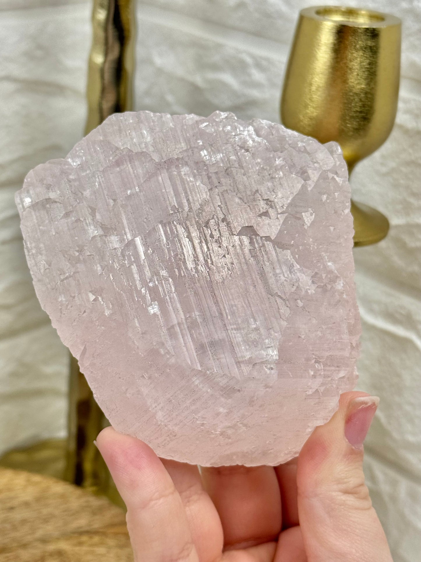 You pick! Beautiful UV reactive pink shell calcite from China