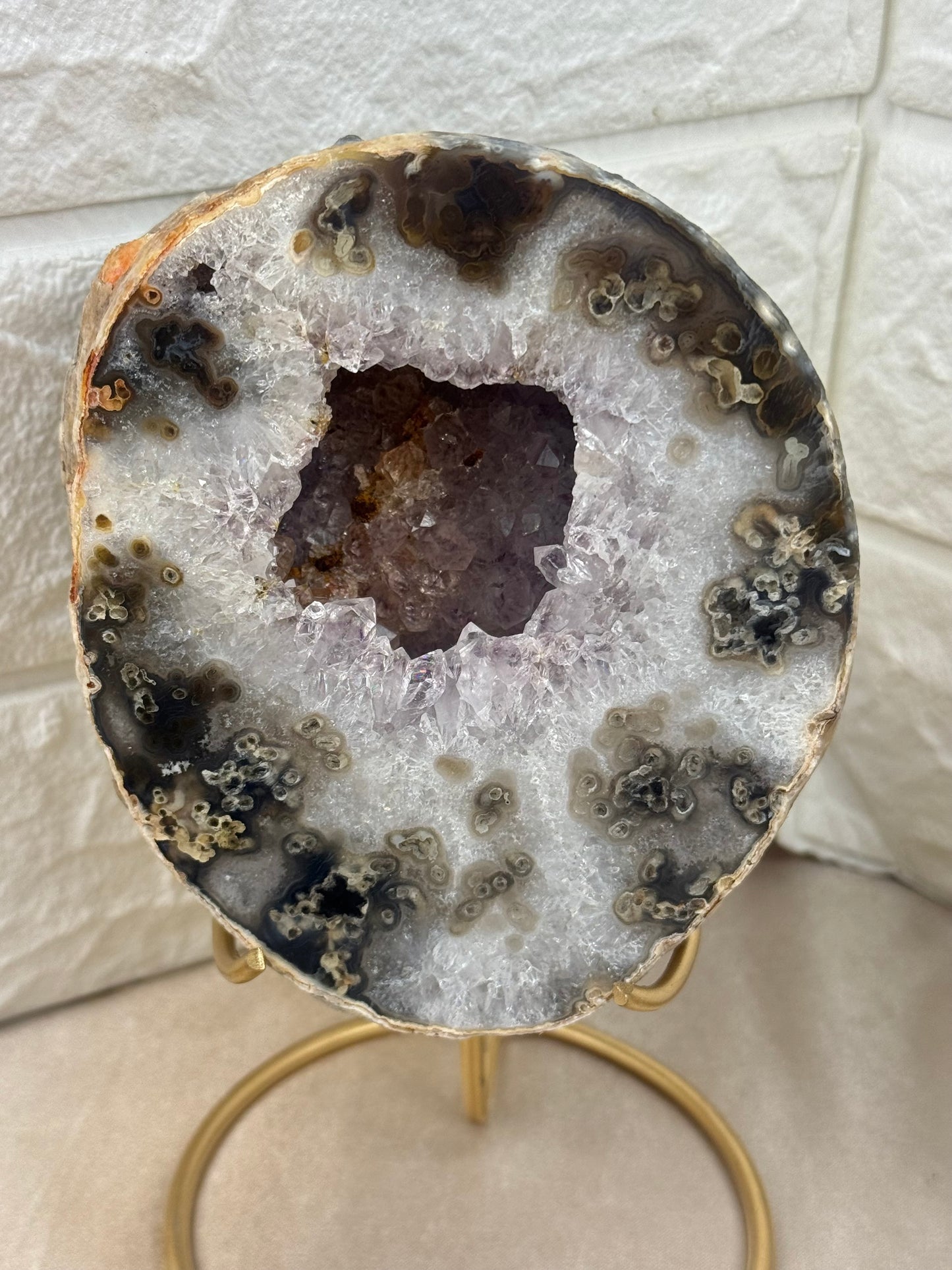 You pick! Agate geodes on stands from Brazil