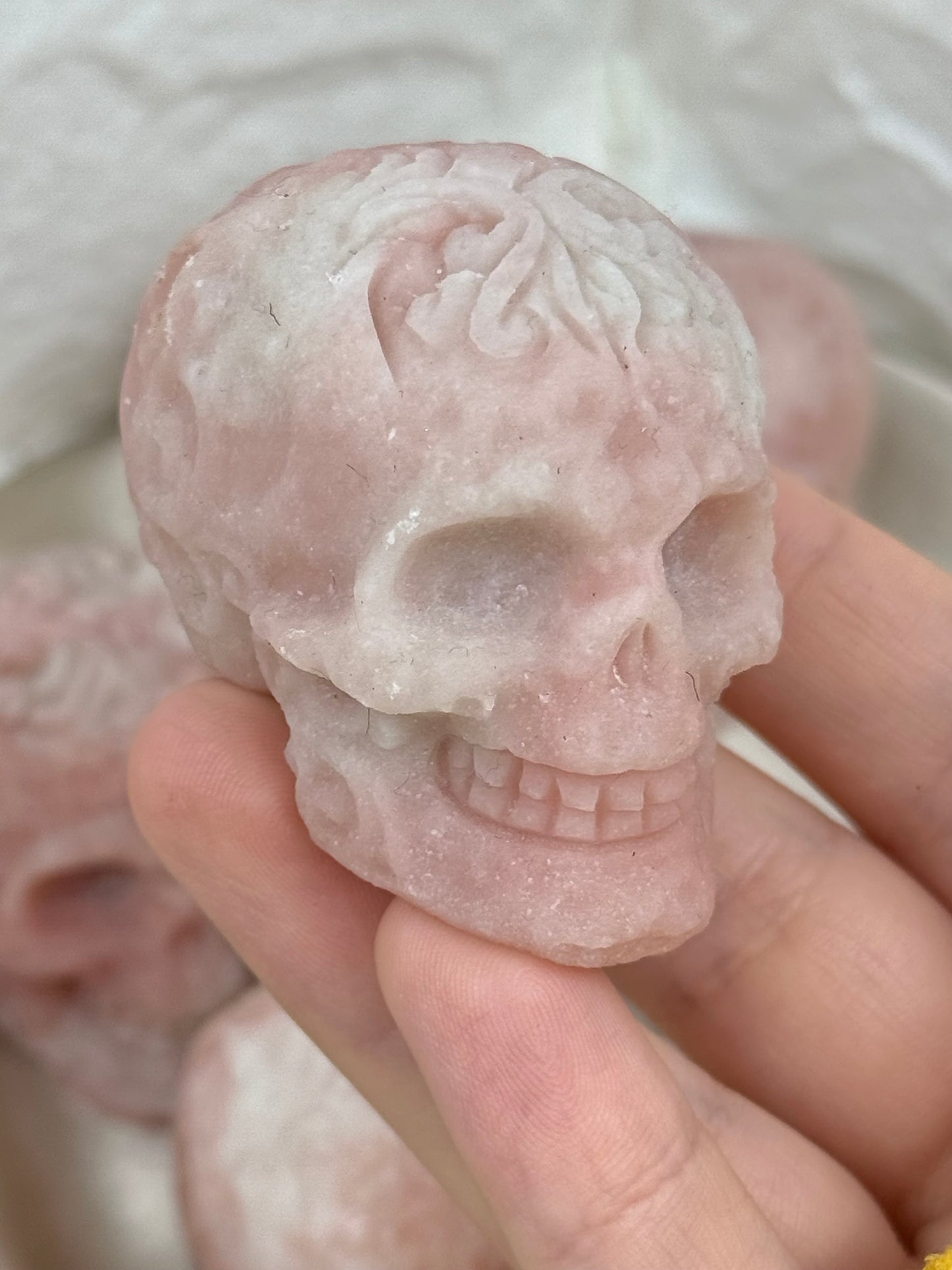 1 pink opal sugar skull