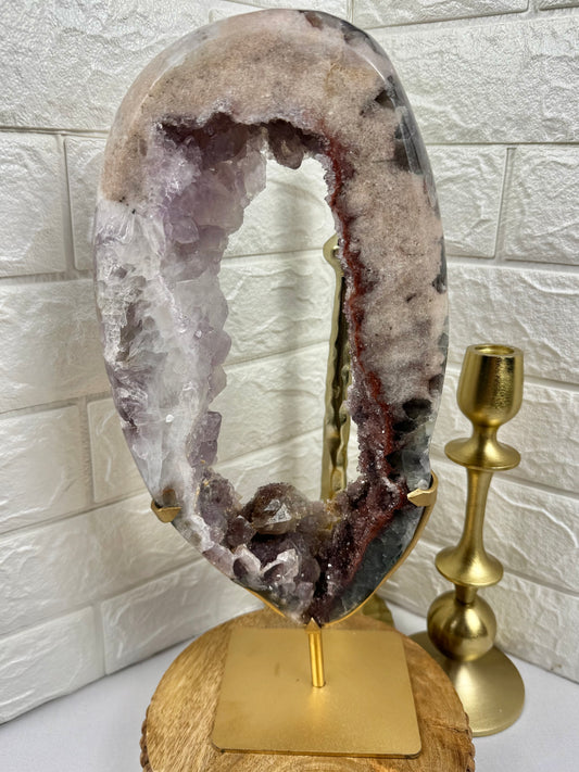 XL green/red/purple amethyst portal from Brazil