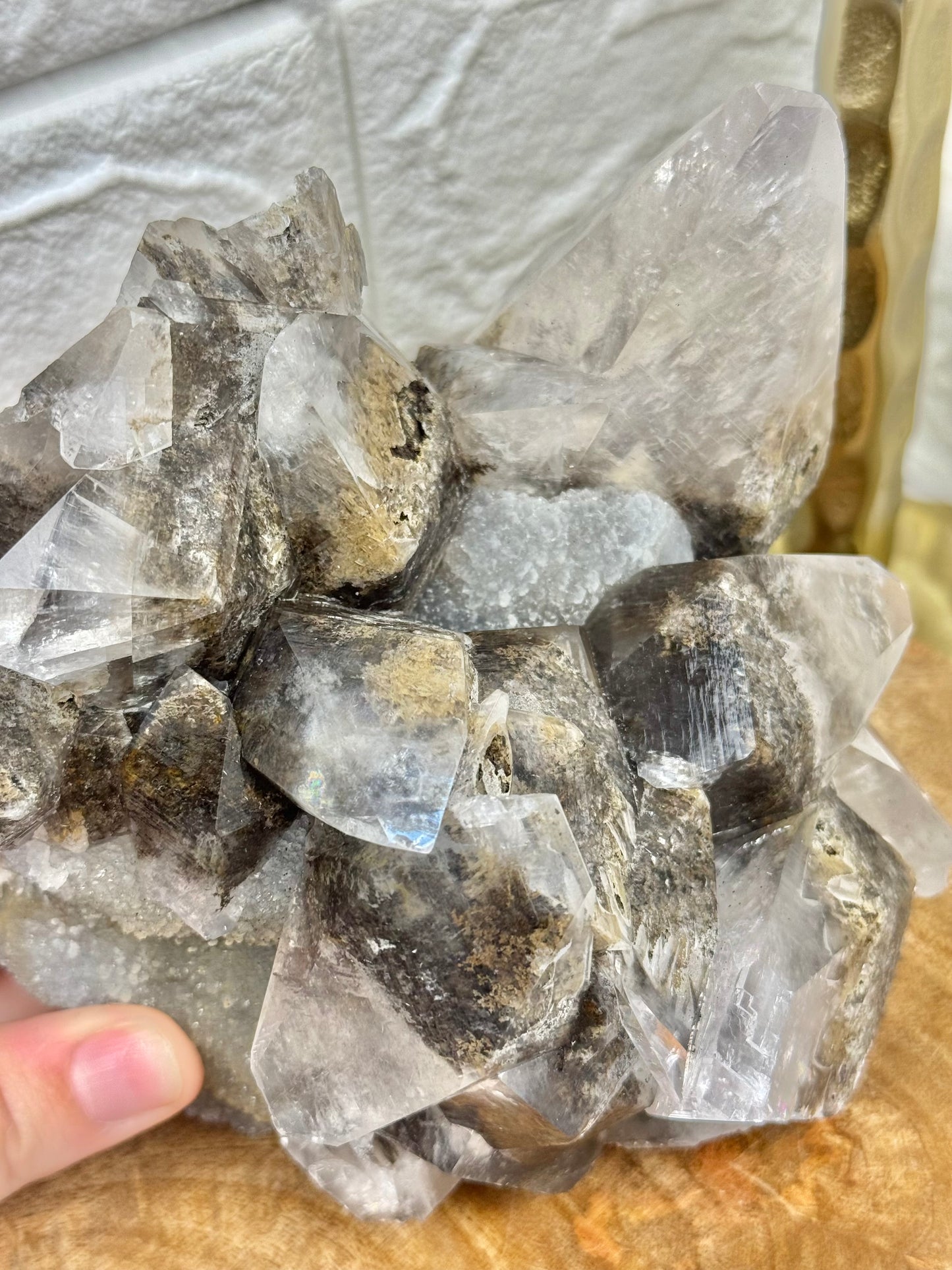 Amazing statement dendritic “spar” dogtooth calcite w/ quartz from Fujian Province, China