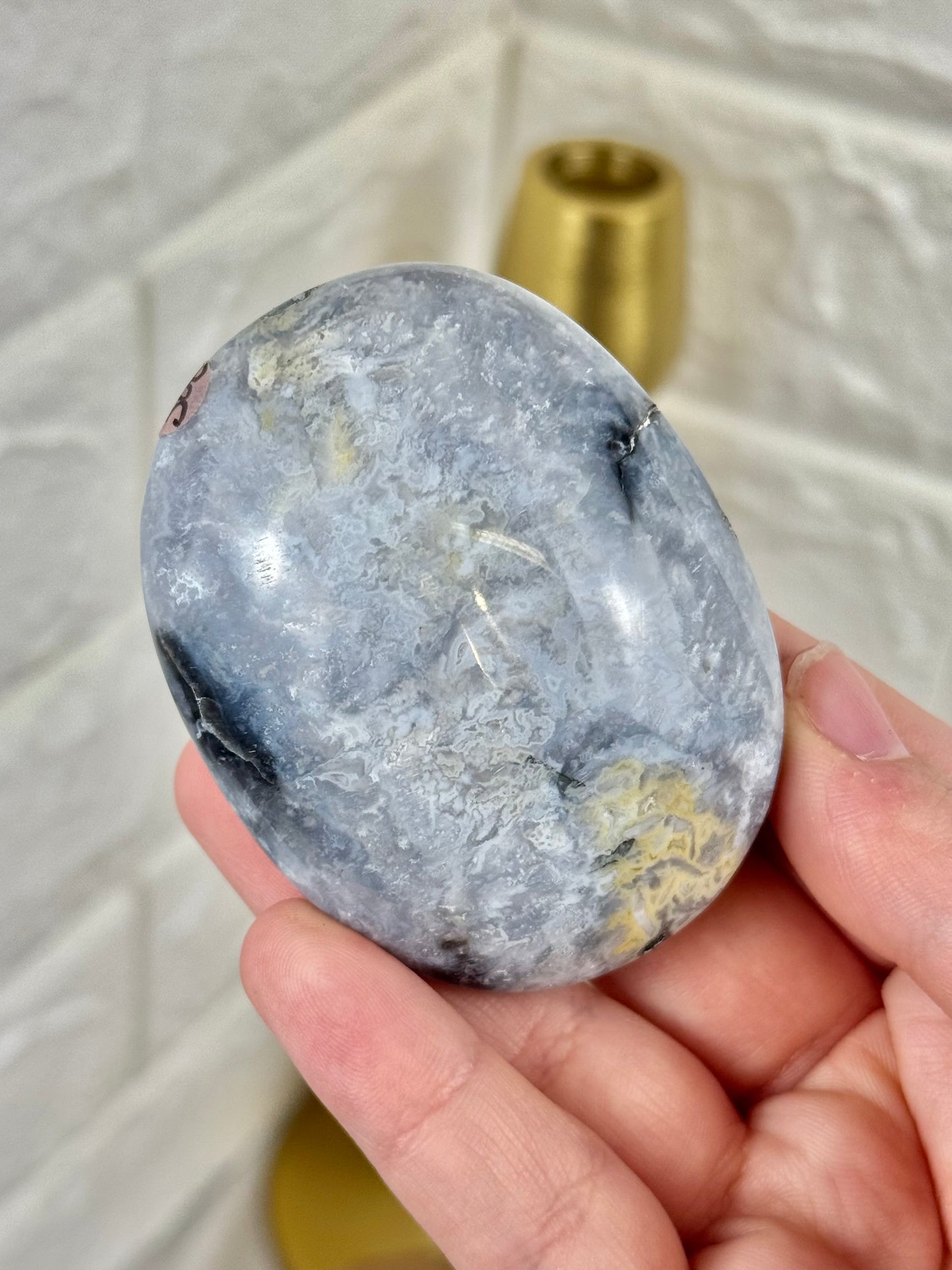 You pick! Blue plum agate palm stones from Indonesia