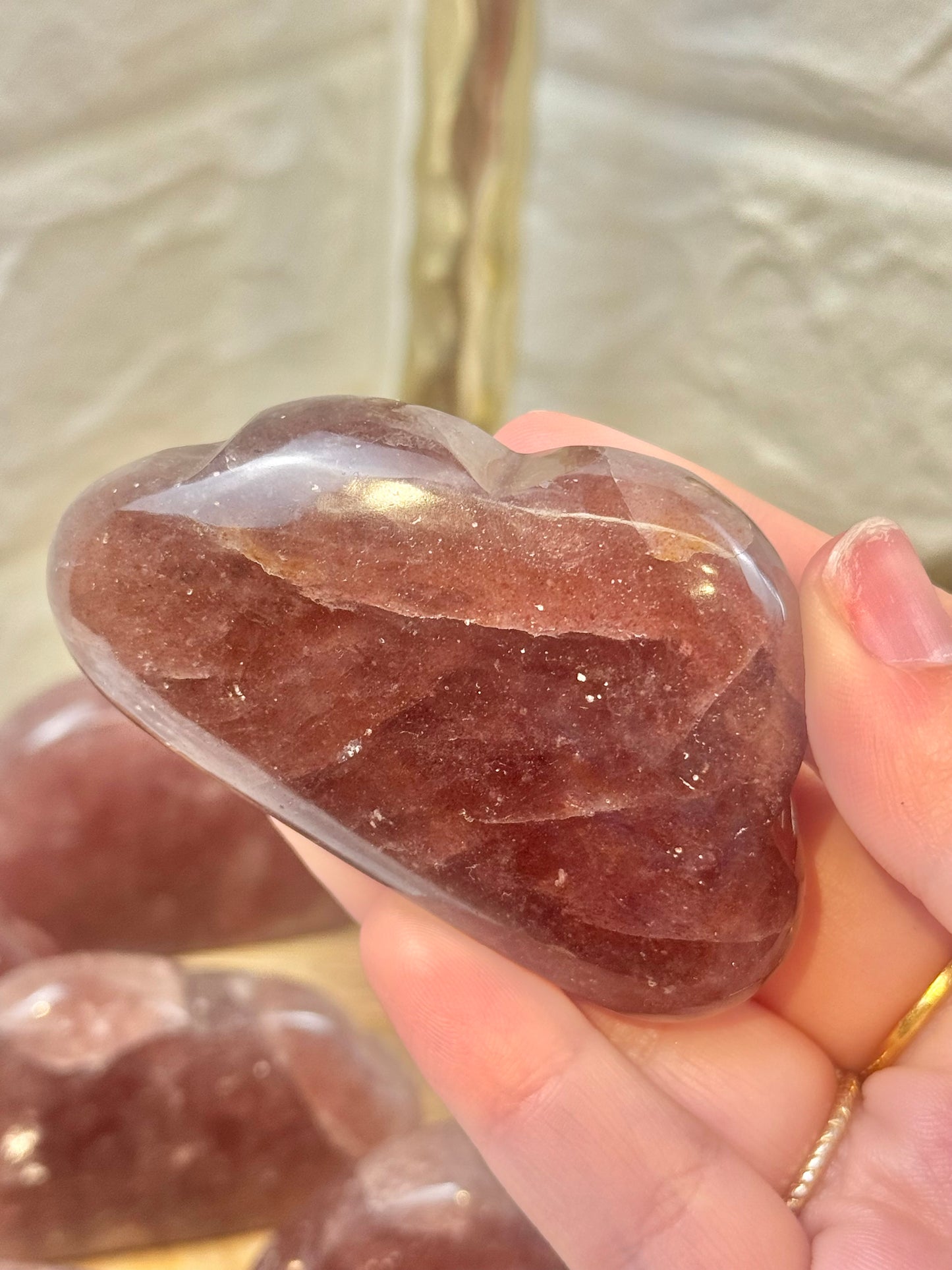1 sparkly strawberry quartz cloud