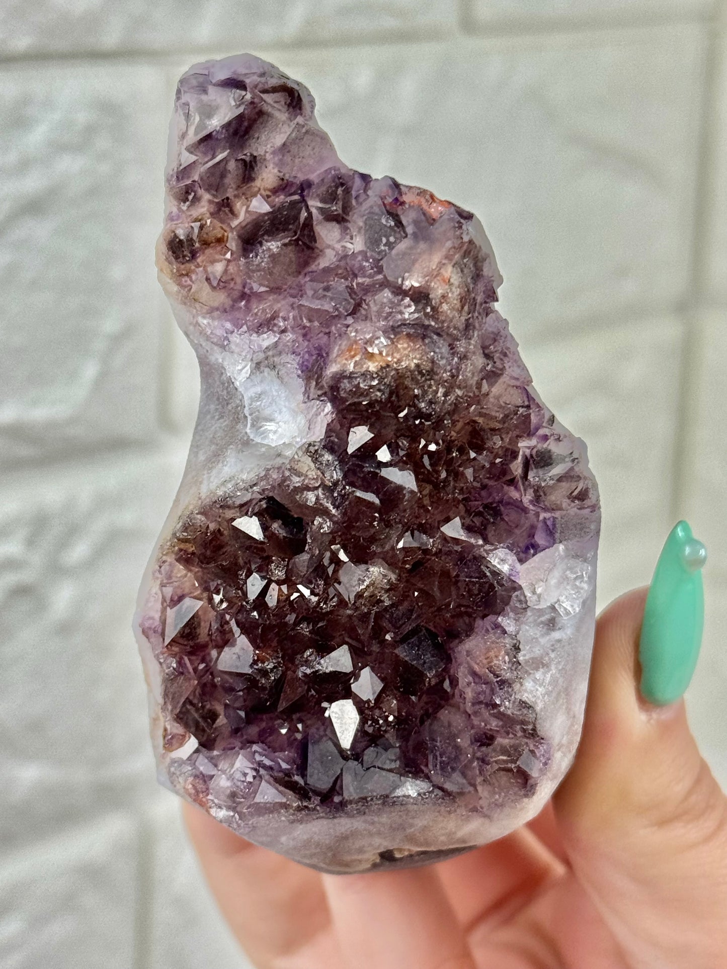 You pick! Stunning elestial amethyst with hematite from India