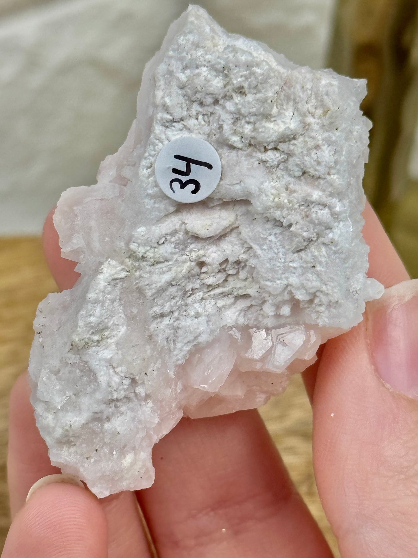 Peachy calcite from China