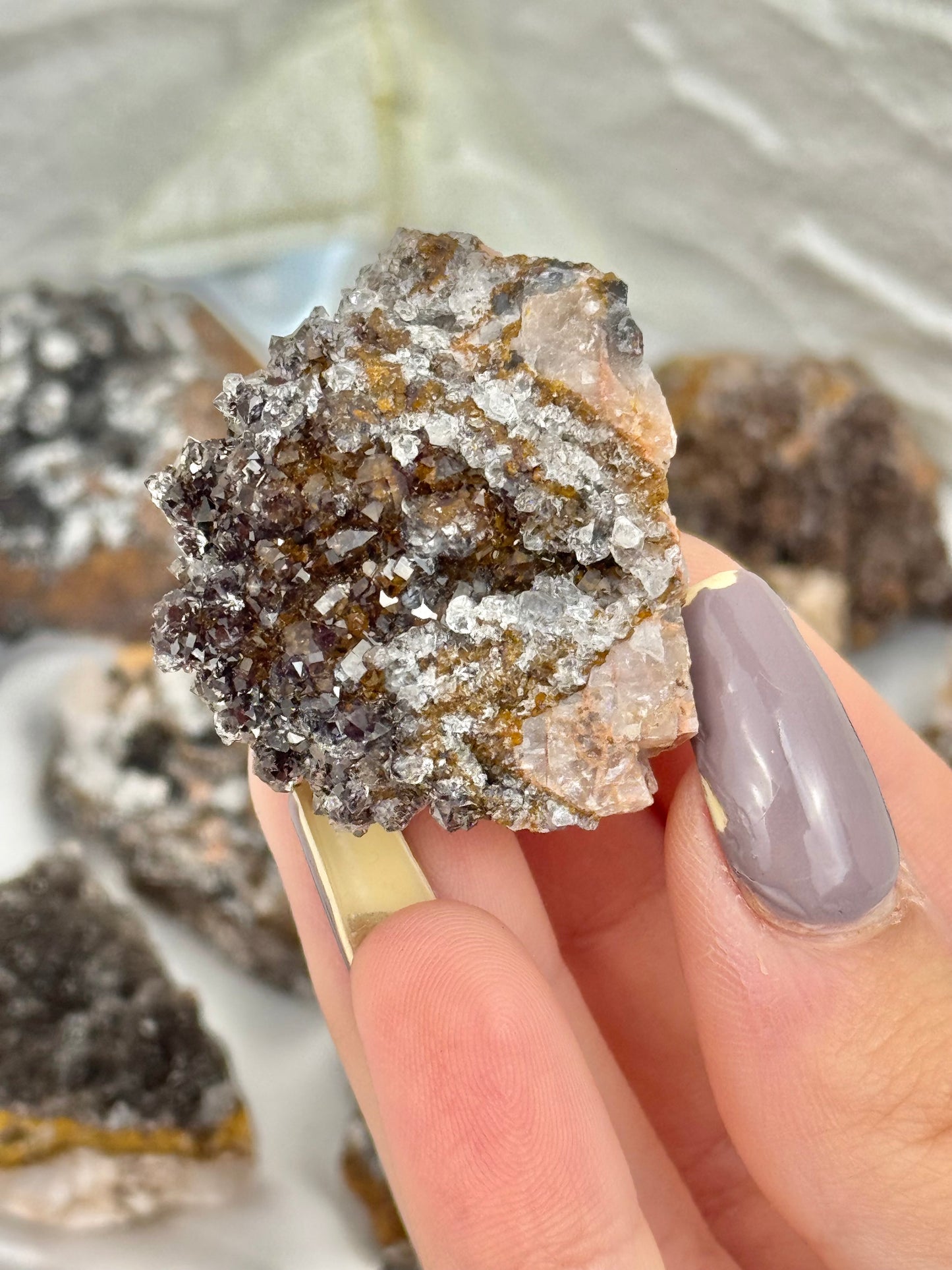 1 raw hematite and iron included quartz from Morocco