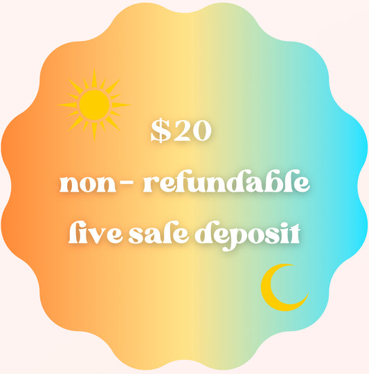 TikTok live sale deposit (read description)