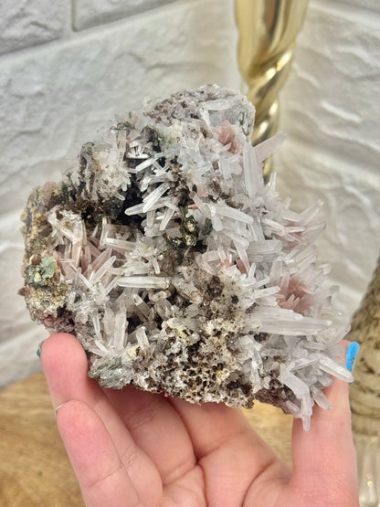 Insane Ferruginous quartz w/crystalized Epidote from the San Felipe Mine, in La Libertad, Peru