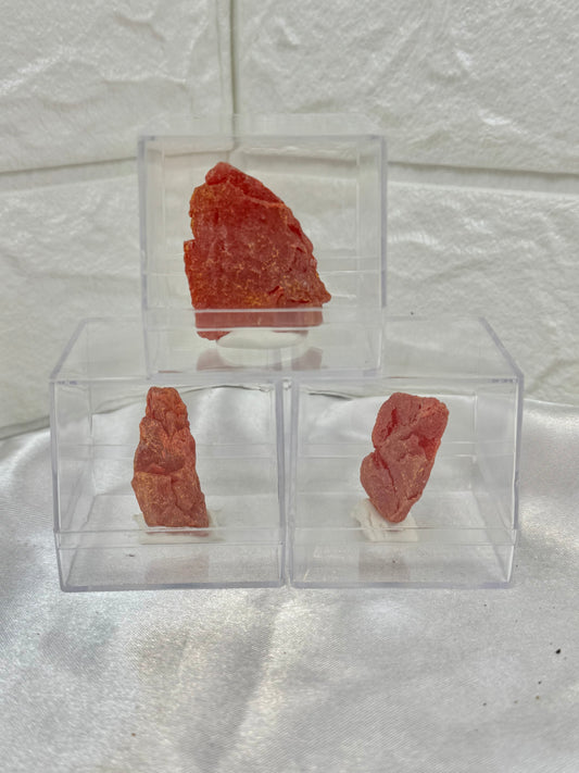 1 unique cherry red realgar specimen from Russia