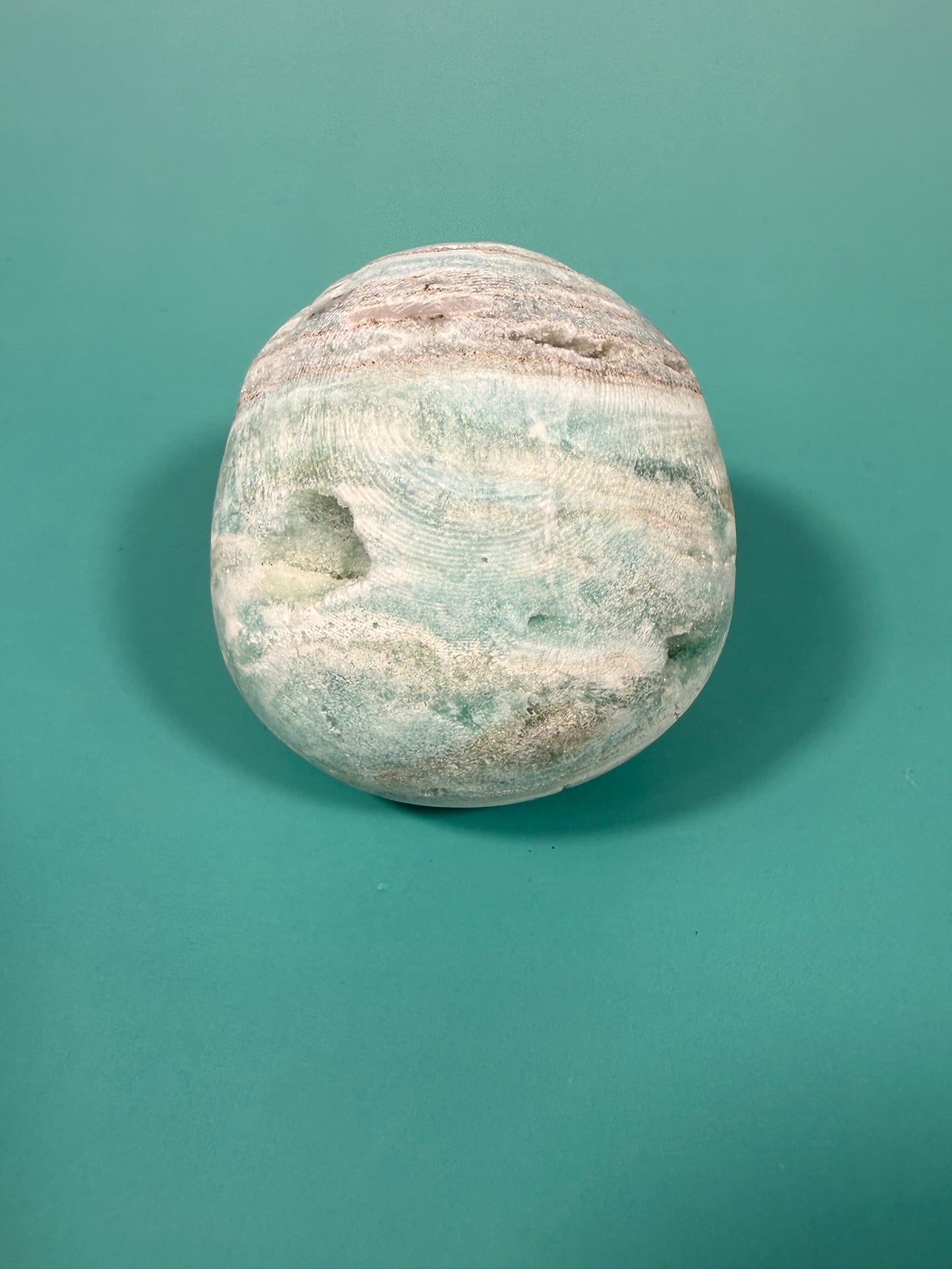Blue hemimorphite skull