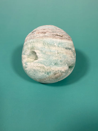 Blue hemimorphite skull