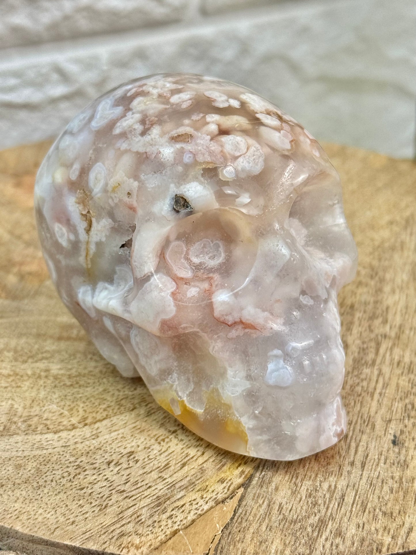 Beautiful flower agate skull