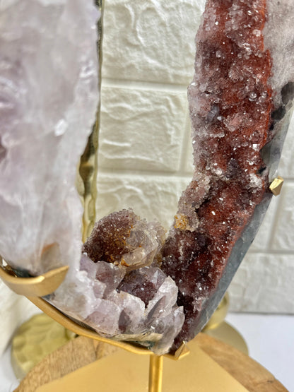 XL green/red/purple amethyst portal from Brazil