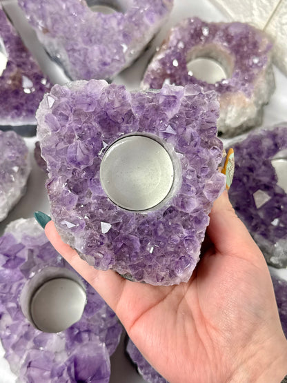 1 intuitive amethyst candle holder from Brazil